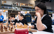 Mongolian female chess players beat US