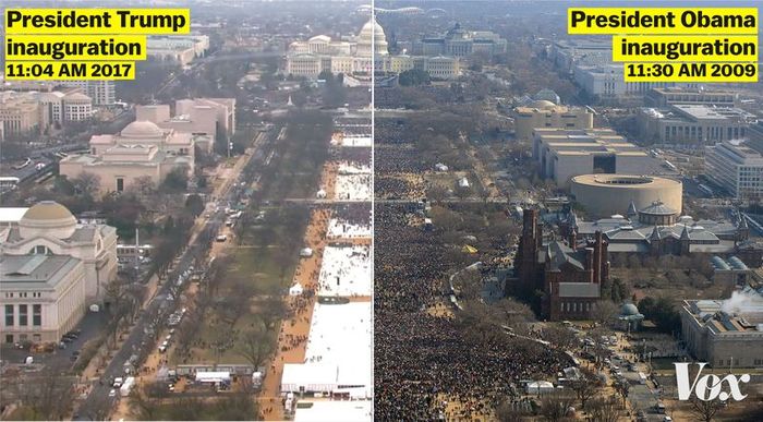 2009 оны Барак Обамагийн тангараг ба 2017 оны Доналд Трампын тангаргийн ёслолын гэрчүүд