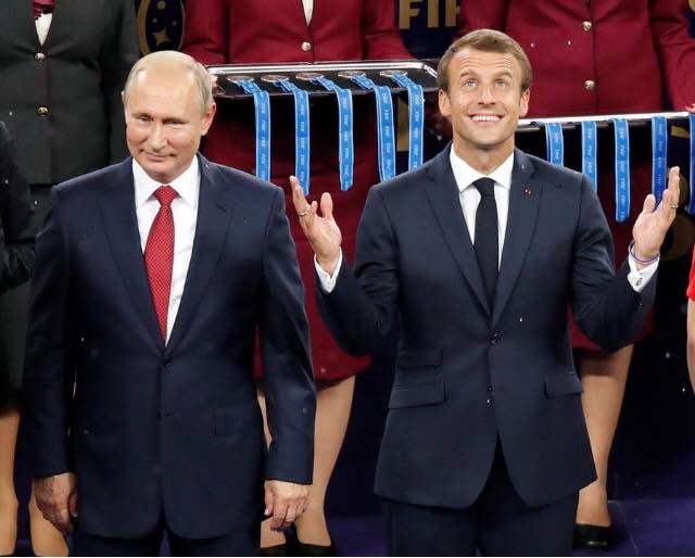 ОХУ-ын Ерөнхийлөгч В.Путин болон Францын Ерөнхийлөгч Э.Макрон
