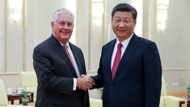 АНУ-ын төрийн нарийн бичгийн дарга Рекс Тиллерсон Хятадын дарга Си Жинпинтэй Пхеньяны асуудлыг хэлэлцжээ