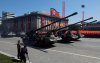 Self propelled artillery roll pass during a military parade marking the 70th anniversary of North Korea's foundation in Pyongyang