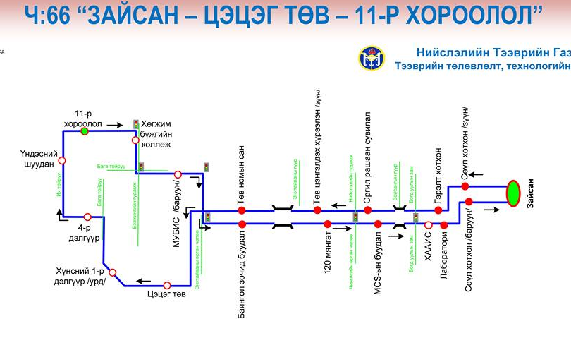 “Зайсан-Цэцэг төв -11 хороолол” шинэ чиглэл нээлээ