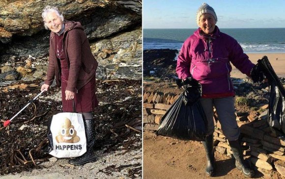 70 настай эмээ нэг жилийн дотор 52  далайн эргийг цэвэрлэжээ