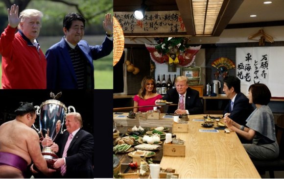 Дональд Трампын сүмо, гольф, сельфитэй Япон дахь айлчлал
