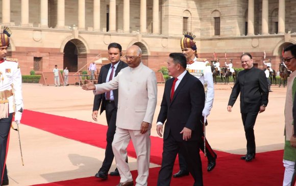 Ерөнхийлөгч Х.Баттулгыг Энэтхэг улсын Ерөнхийлөгч Рам Натх Ковинд албан ёсоор угтав