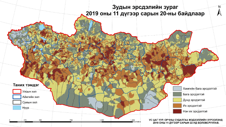 Нийт нутгийн 30 гаруй хувьд зудын эрсдэлтэй