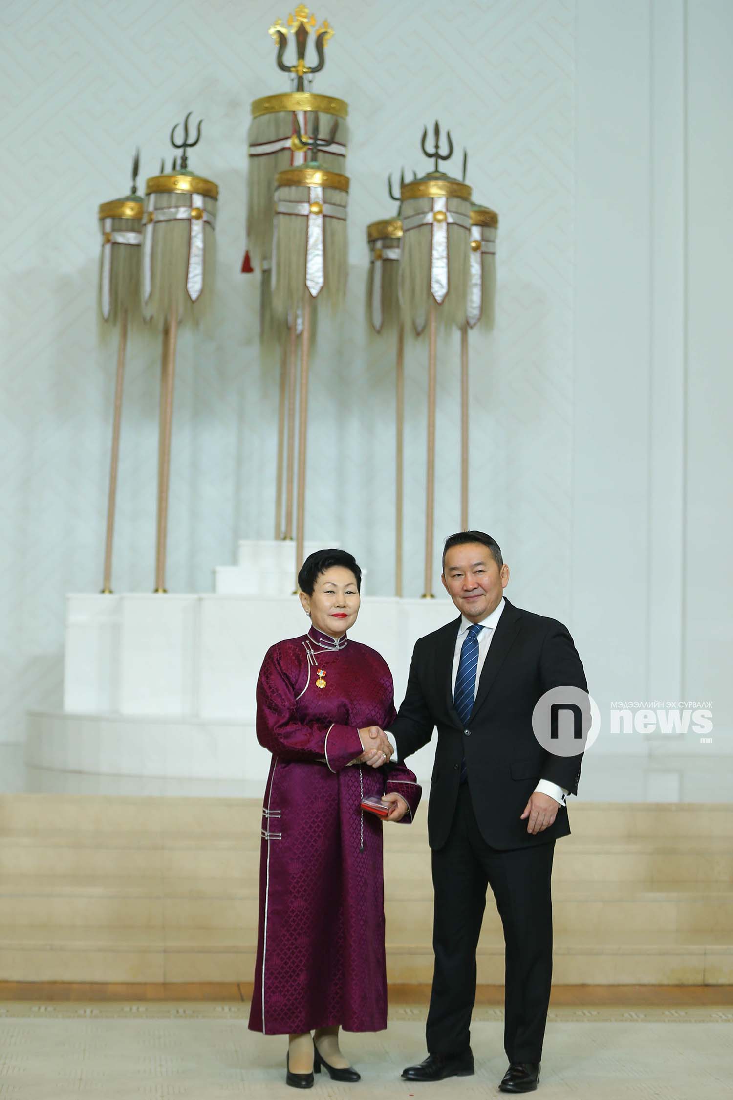 Монгол Улсын Ерөнхийлөгчийн зарлигаар Төрийн дээд одон, медаль гардуулах ёслол (55)