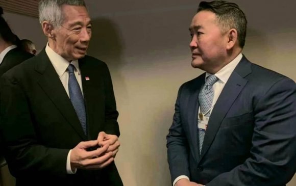 Монгол Улсын Ерөнхийлөгч Х.Баттулга Бүгд Найрамдах Сингапур Улсын Ерөнхий сайд Ли Сянь Лунтай уулзав