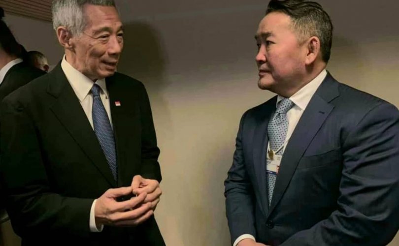 Монгол Улсын Ерөнхийлөгч Х.Баттулга Бүгд Найрамдах Сингапур Улсын Ерөнхий сайд Ли Сянь Лунтай уулзав