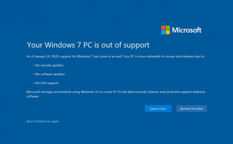Windows7 үйлдлийн системээ солих цаг боллоо