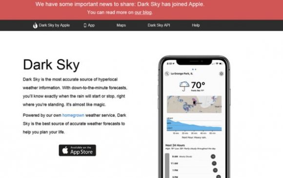 “Apple” компани цаг агаарын шилдэг апп-ыг худалдаж авчээ