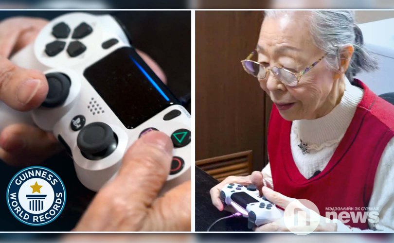 Видео тоглоом тоглодог 90 настай эмээ Гиннест бичигдлээ