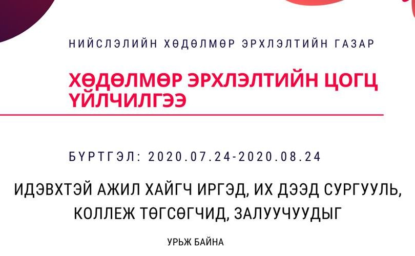 Хөдөлмөр эрхлэлтийн цогц үйлчилгээнд хамрагдах иргэдийг маргаашнаас бүртгэж эхэлнэ