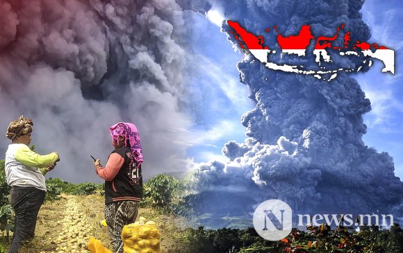 Видео: Индонезийн Синабунг галт уул оргилжээ