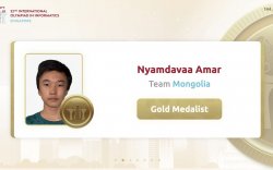 Монгол сурагч Мэдээлэл зүйн Олон Улсын олимпиадаас алтан медаль хүртжээ