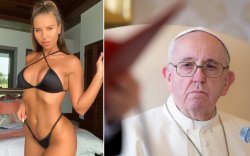 Пап лам Францис бикини моделийн зураг дээр “зүрх” дараад баригдав