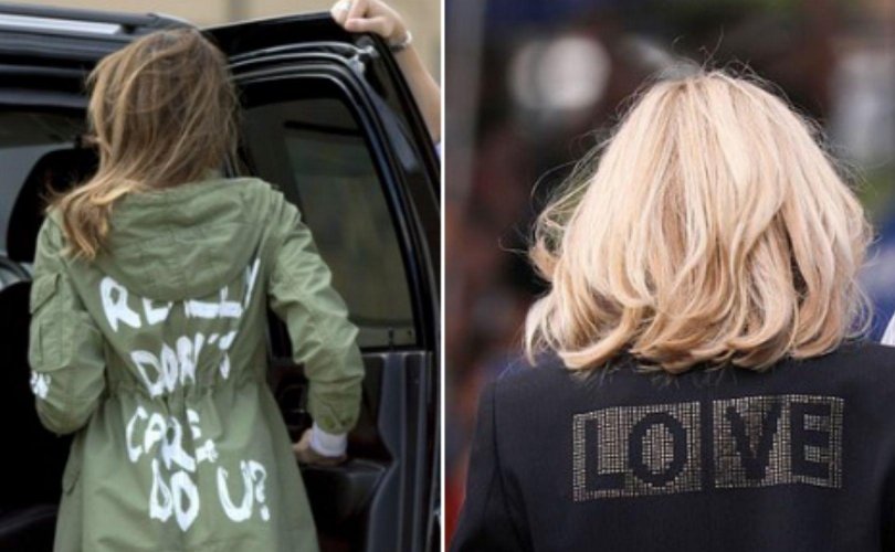 Жилл Байден, Меланиа Трамп нарын хувцас дээрх бичгийг харьцуулжээ
