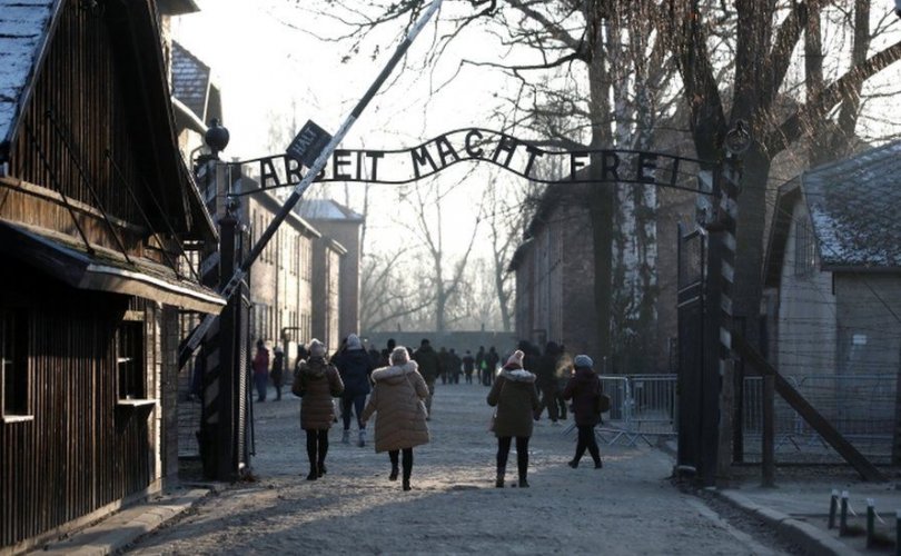 Аушвицын хорих лагерьт нацист маягаар мэндчилээд торгуулав