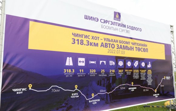 Чингис хот-Ульхан боомт чиглэлийн 248.3 км авто замын ажлыг эхлүүллээ