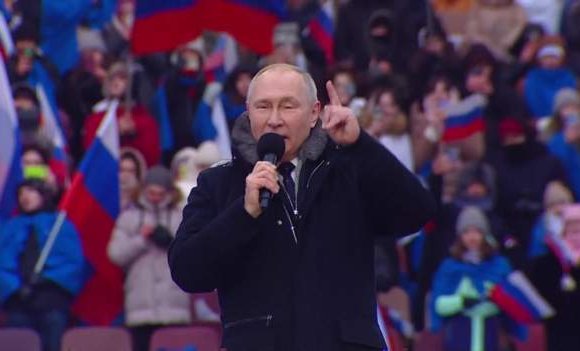 Москвад болсон жагсаалын үеэр Путин үг хэлэв