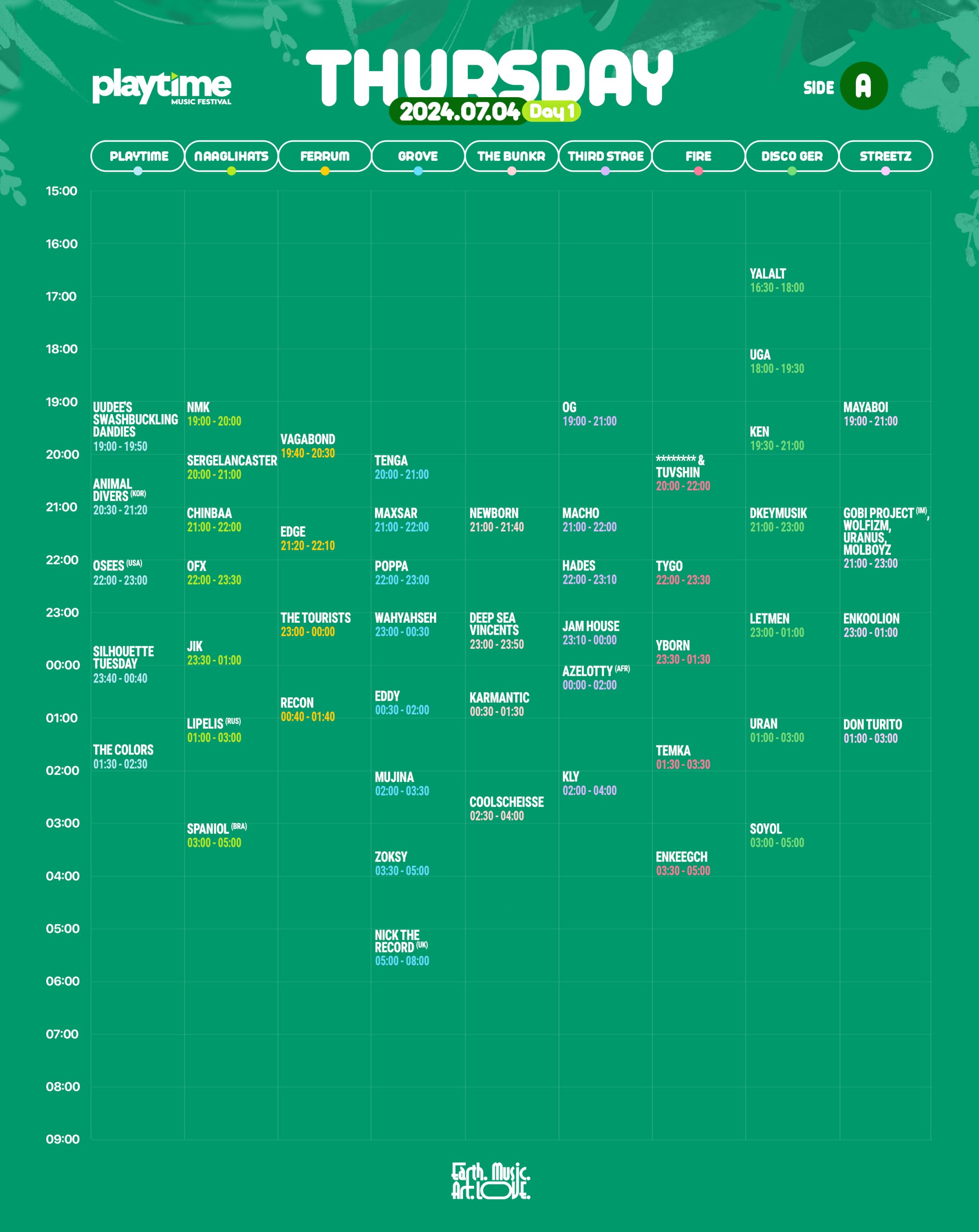 Schedule Day 1A