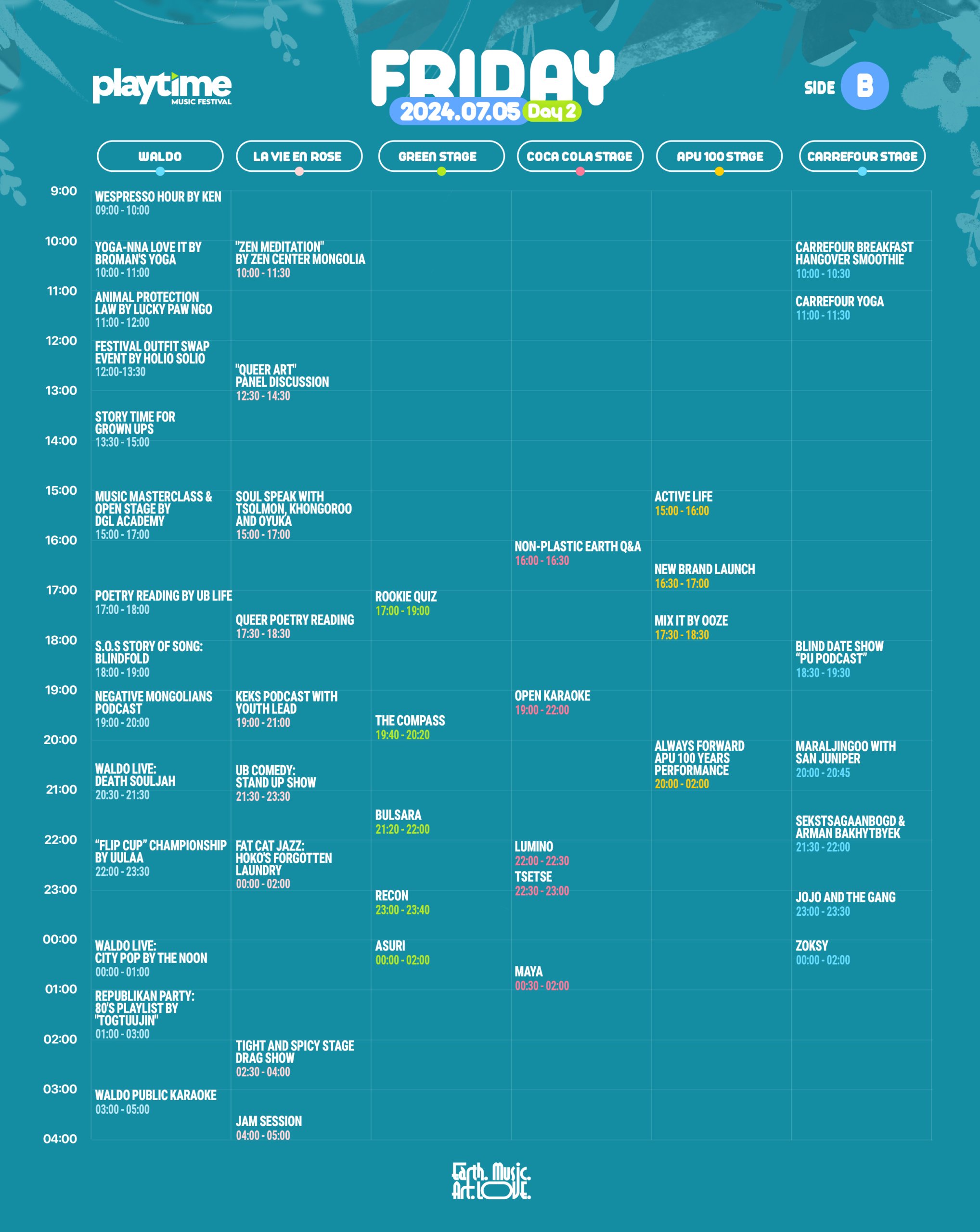 Schedule Day 2B