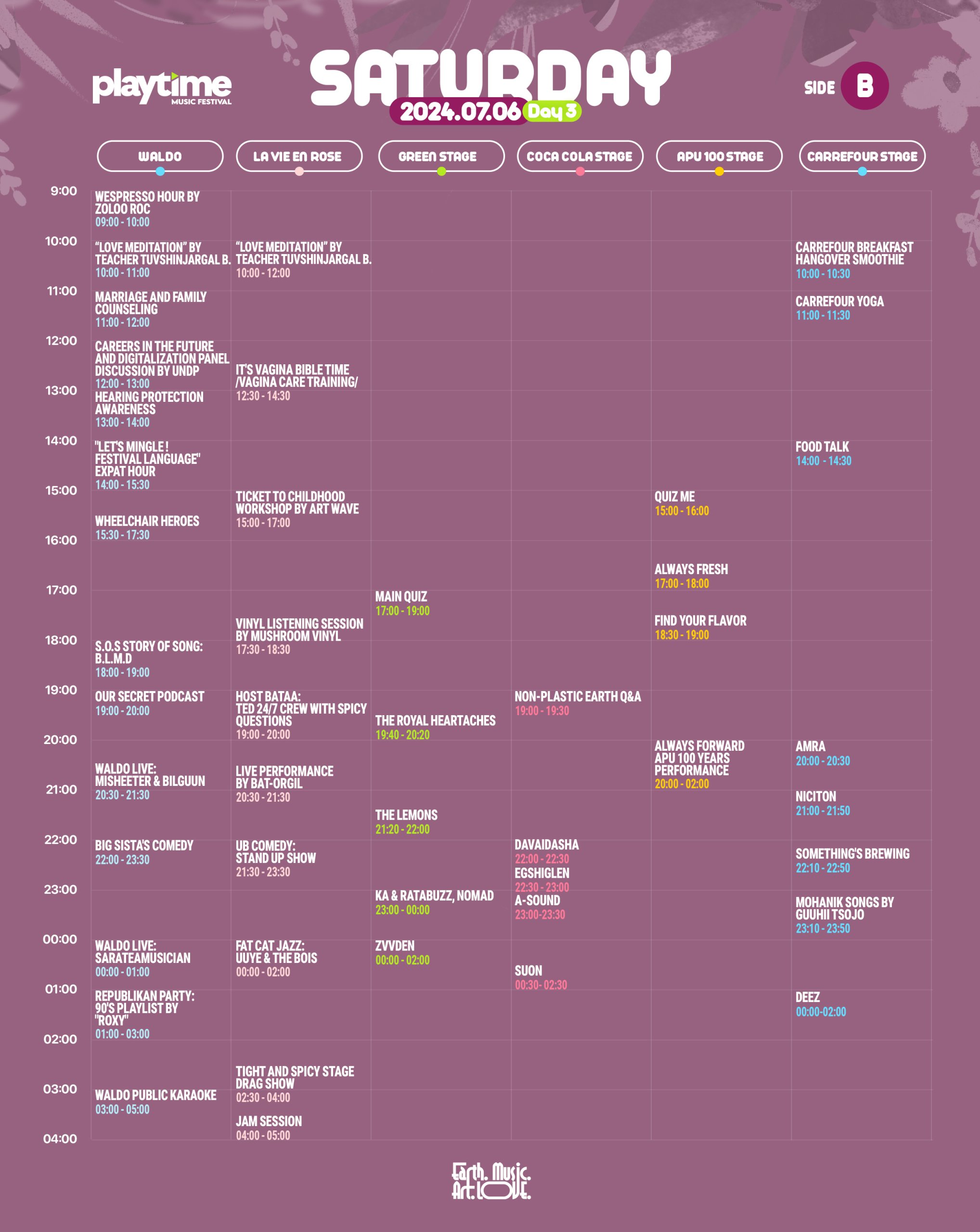 Schedule Day 3B