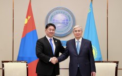 Монгол Улсын Ерөнхийлөгч У.Хүрэлсүх Казахстаны ерөнхийлөгчтэй уулзав