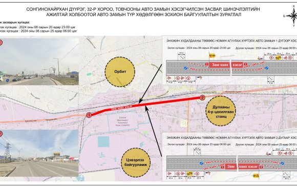 22-ын товчоо чиглэлийн авто замыг хэсэгчлэн хааж, шинэчилнэ