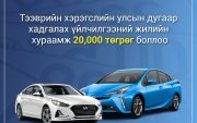 Автомашины дугаар хадгалалтын жилийн төлбөрийг 20 мянга болгов