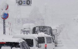 Японд их хэмжээний цас орж буй тул сэрэмжлүүлэг гаргажээ