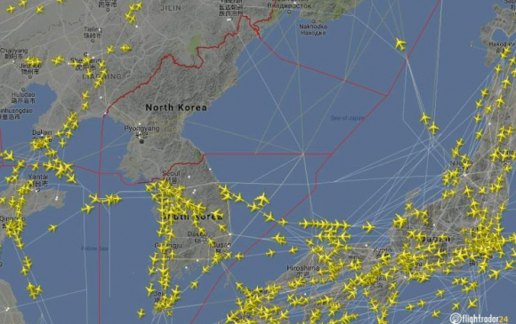 Хойд Солонгосын нутгаар онгоц нисгэхгүй