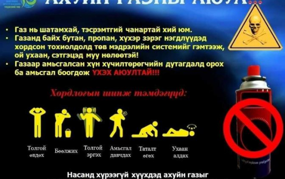Сэрэмжлүүлэг: Ахуйн газны аюул